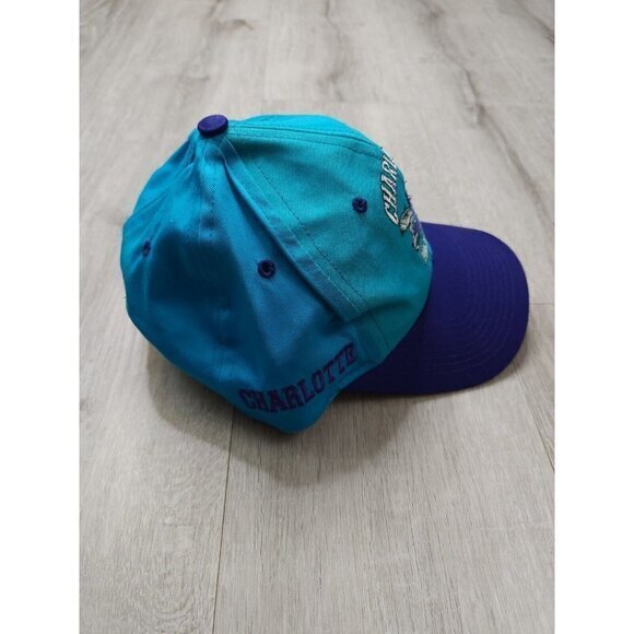 Vintage Charlotte Hornets Snapback Hat 90s - Picture 7 of 12